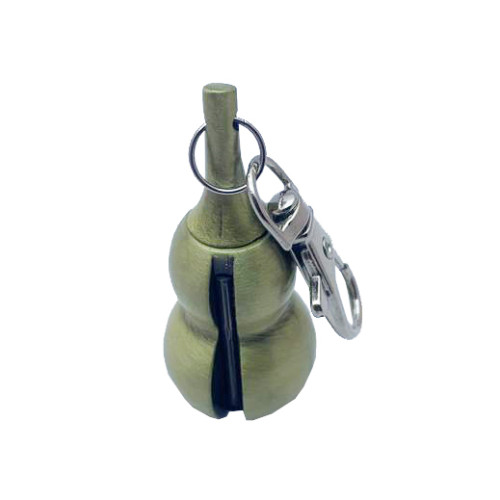 Creative Design Kerosene  Keychain Lighter Pendant for Cigar Pipe Powerful Gourd Shape Windproof Metal Gadgets for Man